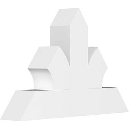 Ekena Millwork Richland Architectural Grade PVC Gable Bracket, 36"W x 24"H x 6"D x 6"F, 16/12 Pitch GBP036X24X0606RIC00